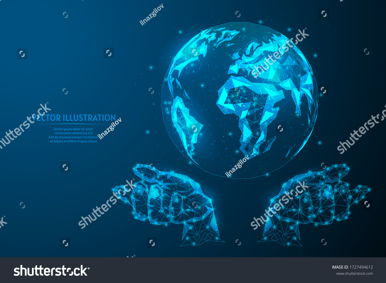 Human Hands Holds Planet Earth Zero Stock Vector (Royalty Free) 1727494612