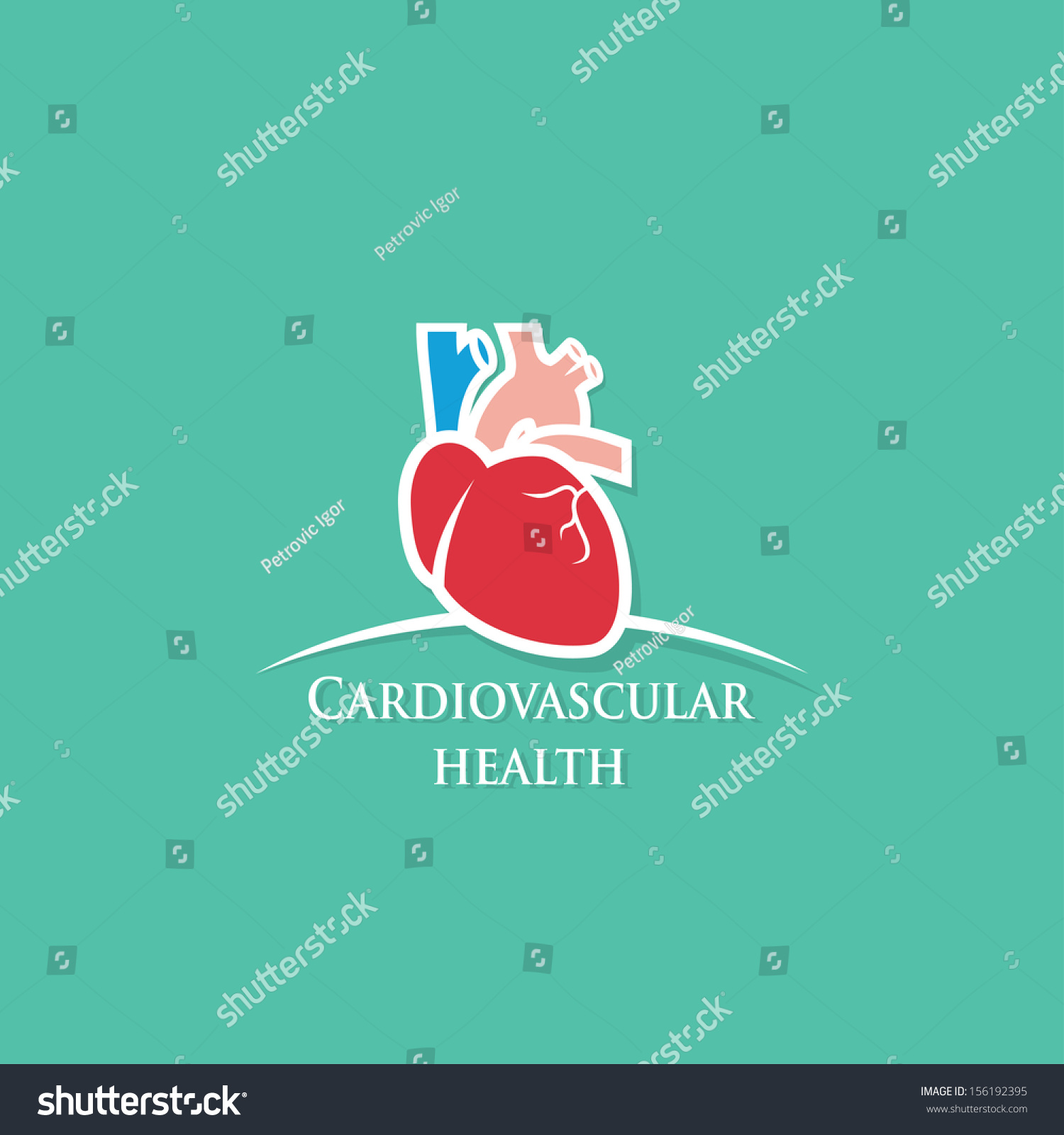 Human Heart Health Care Symbol Vector Stock Vector (Royalty Free) 156192395