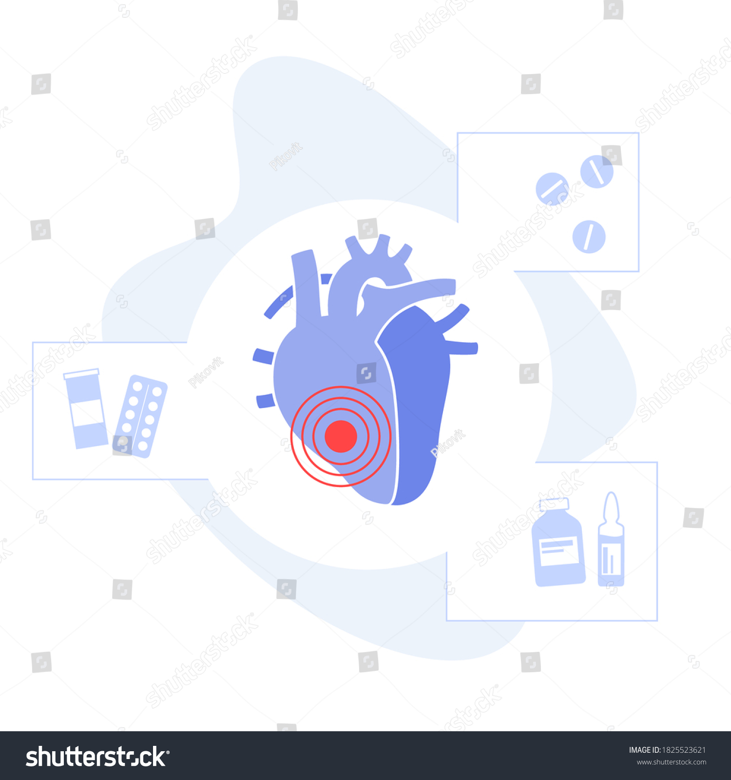 Human Heart Logo Cardiology Clinic Cardio Stock Vector (Royalty Free ...