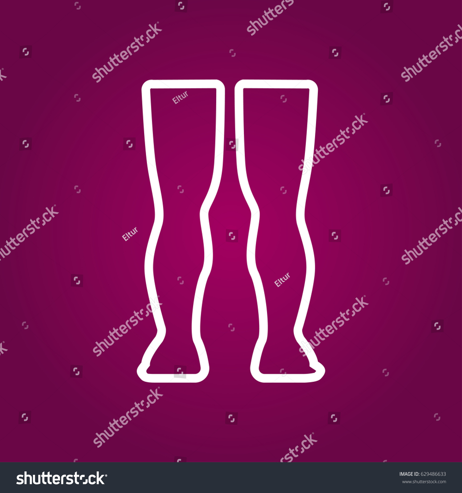 Human Leg Icon Stock Vector (Royalty Free) 629486633
