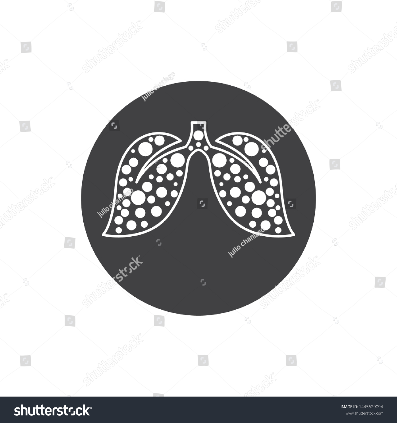 Human Lungs Logo Icon Vector Illustration Stock Vector (Royalty Free ...