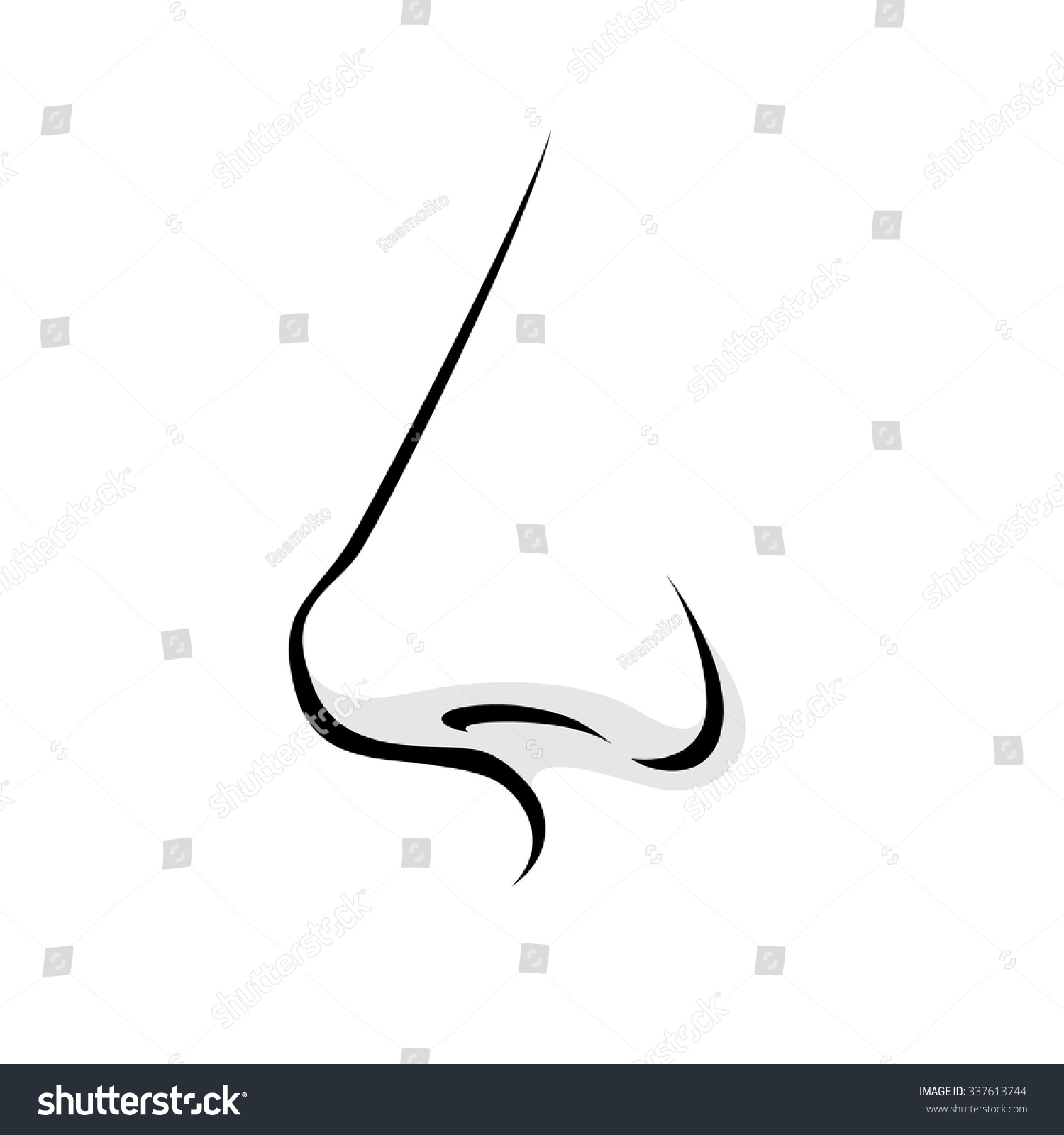 Human Nose Simple Style Vector Illustration Stock Vector 337613744 ...