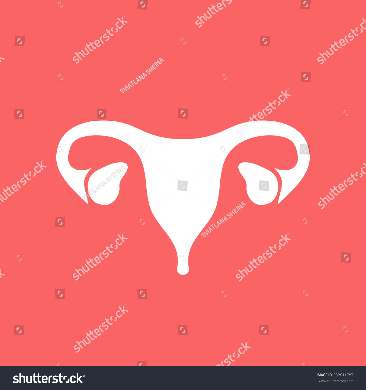 Human Organs. Female Uterus Icon. Stock Vector 332611787 : Shutterstock