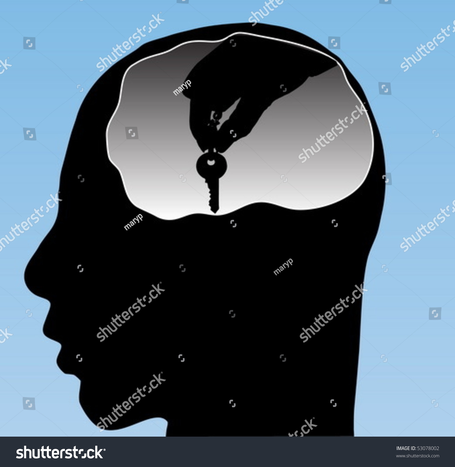 Human Profile Key Stock Vector (Royalty Free) 53078002 | Shutterstock
