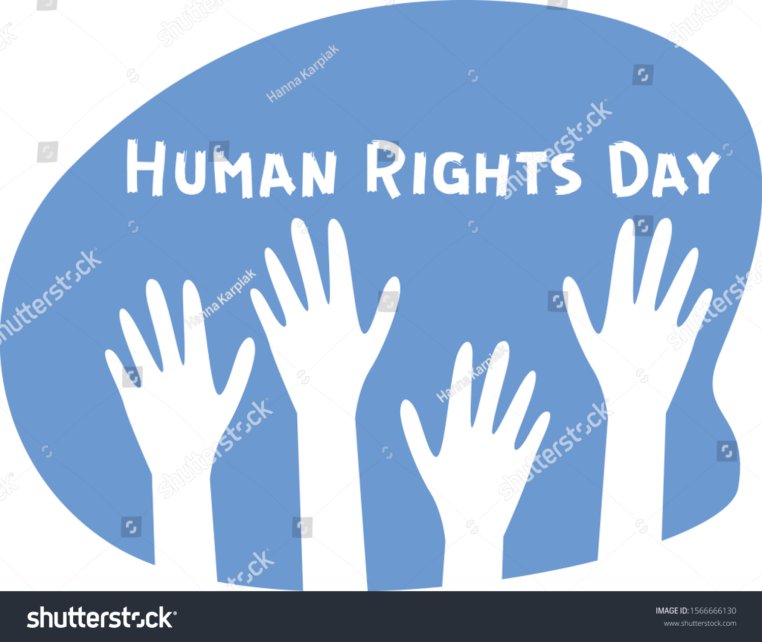 Human Rights Day Poster Vector Illustration เวกเตอร์สต็อก ปลอดค่าลิขสิทธิ์ 1566666130