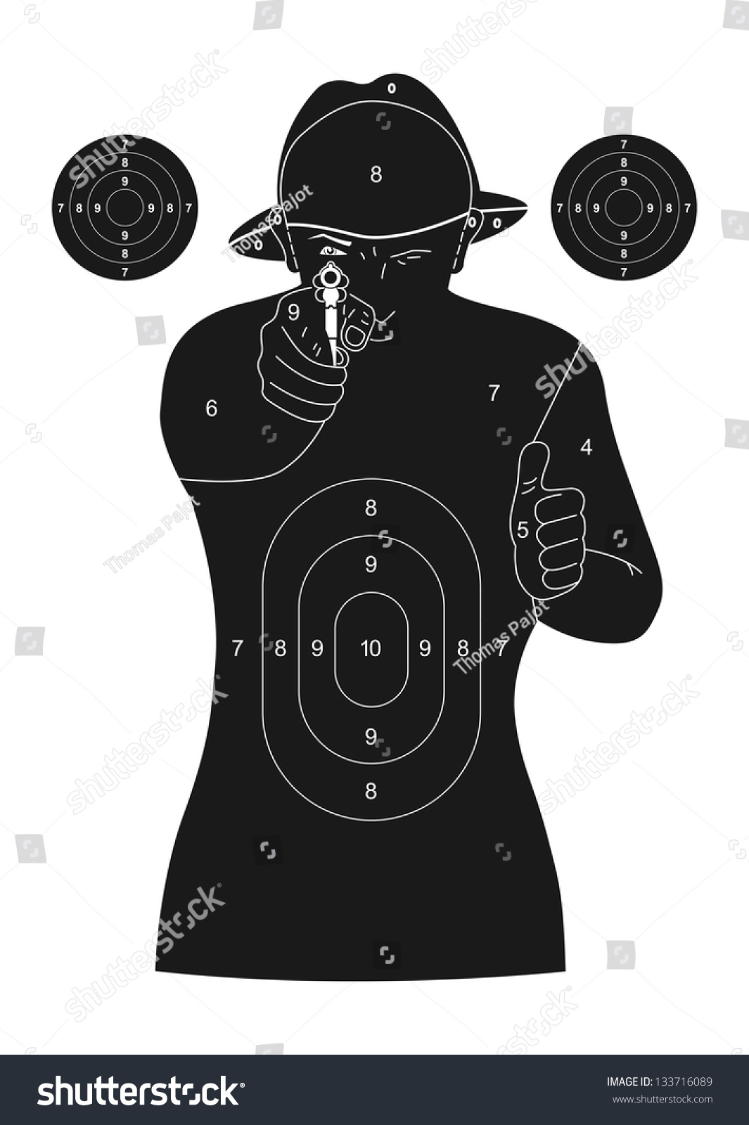 Human Silhouette Target Stock Vector (Royalty Free) 133716089