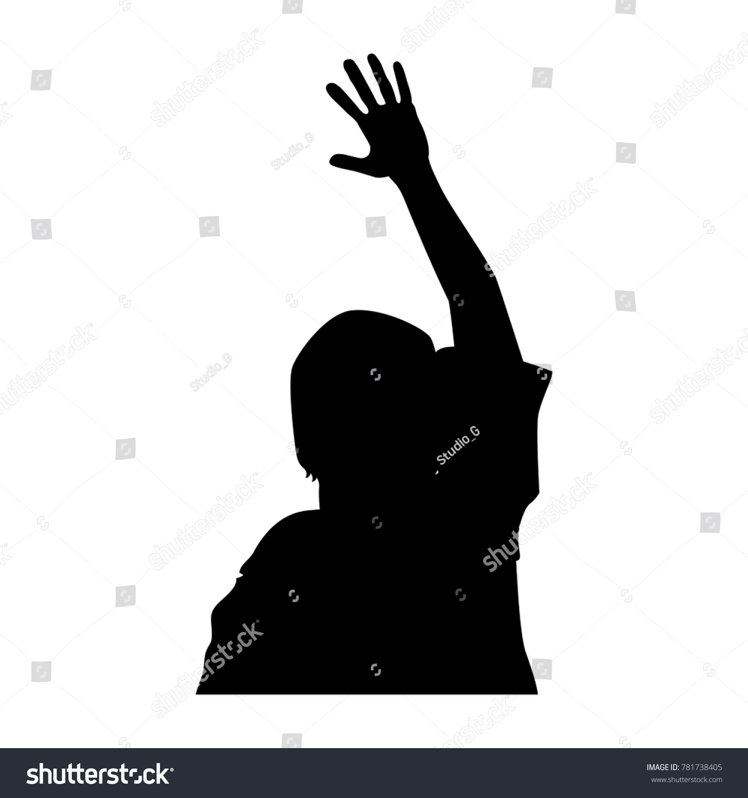 Human Silhouette Hands Stock Vector 781738405 - Shutterstock