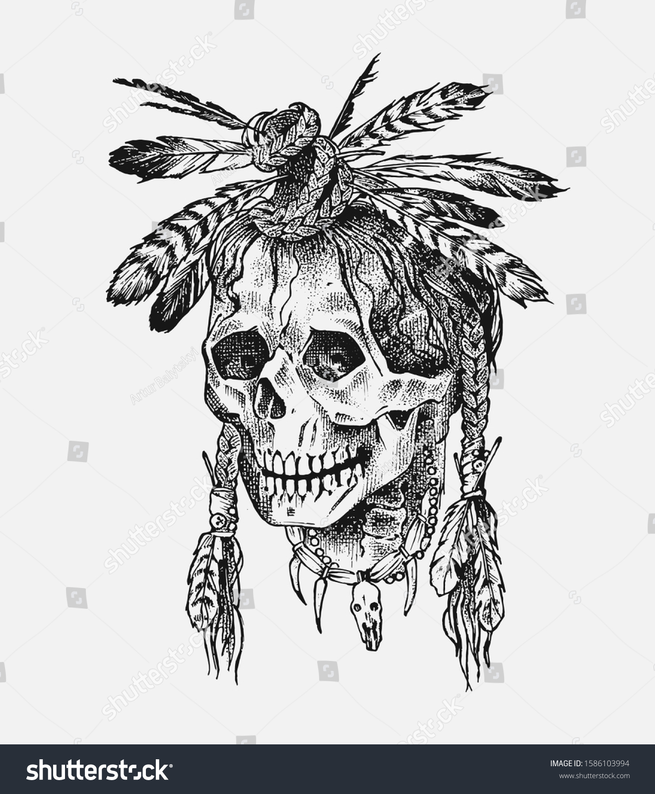 grateful dead indian skull shirt