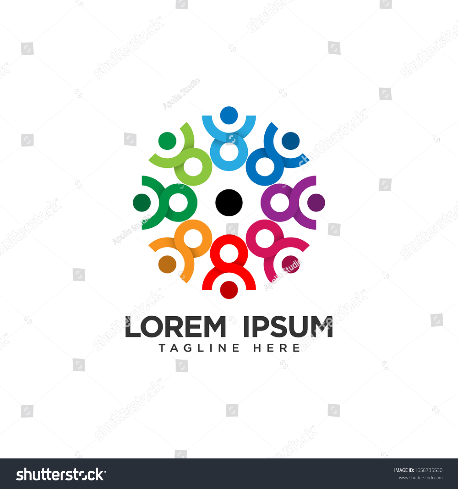 Human Social Unity Together Connection Relation Stock Vector (Royalty ...