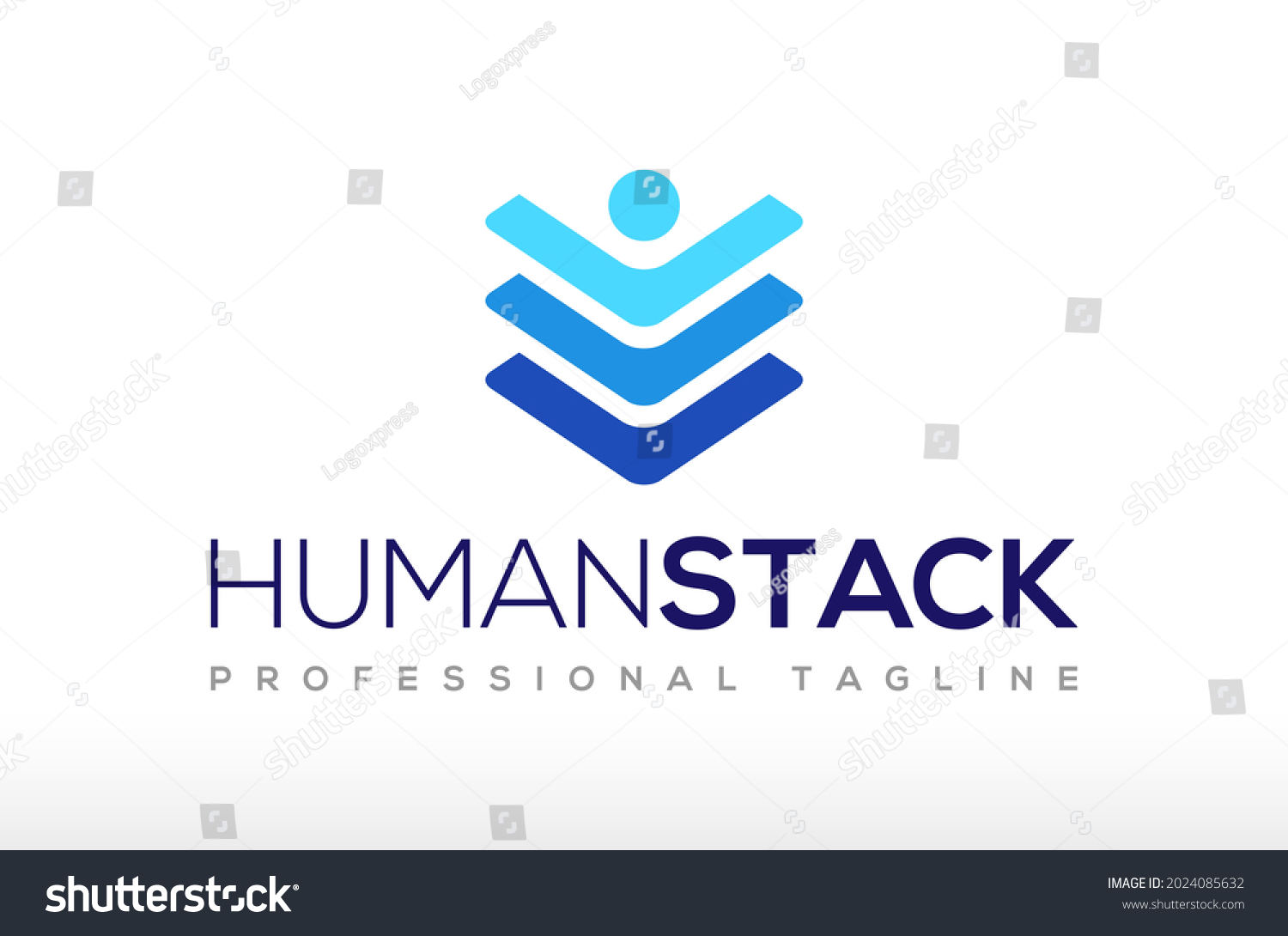 Human Stack Social Technology Logo Design Stock Vector (Royalty Free ...