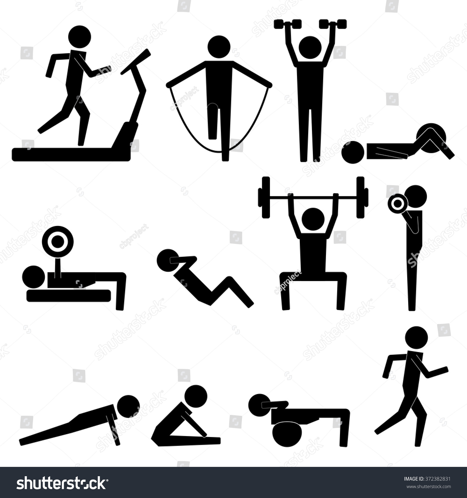 Human Stick Figure Body Exercise Icon Symbol Sign Pictogram Stock ...