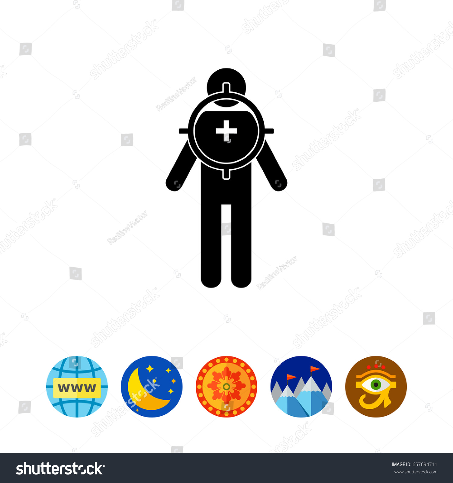 Human Target Icon Stock Vector (Royalty Free) 657694711 | Shutterstock