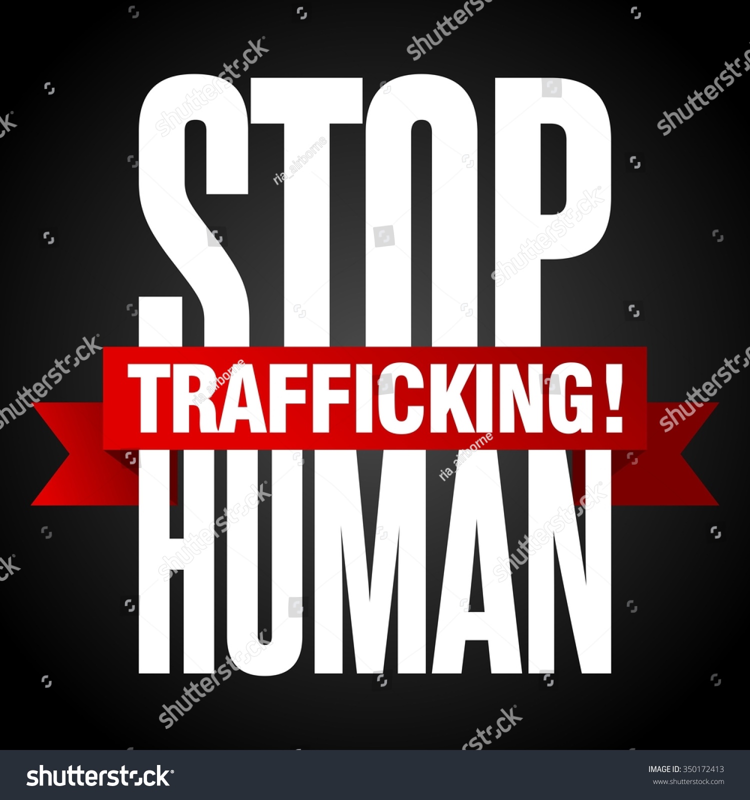 Human Trafficking Vector Template Stock Vector Royalty Free 350172413