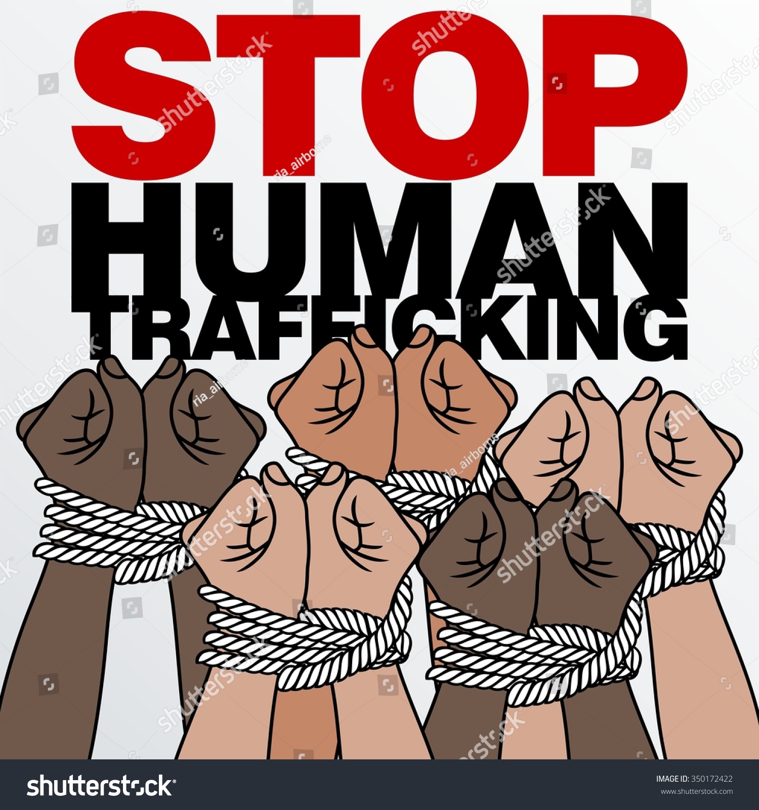 Human Trafficking Vector Template Stock Vector Royalty Free 350172422 Shutterstock 5826