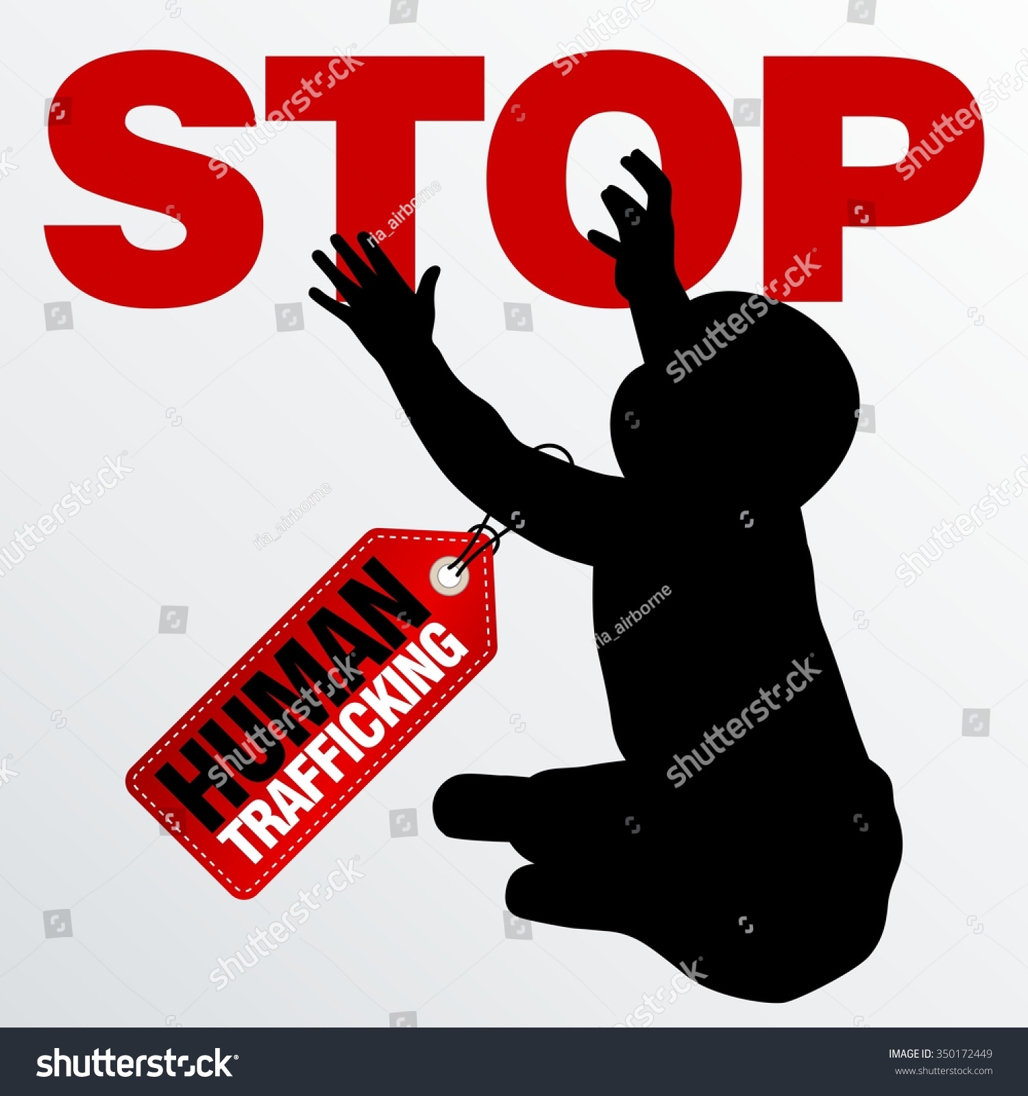 Human Trafficking Vector Template Stock Vector (Royalty Free) 350172449