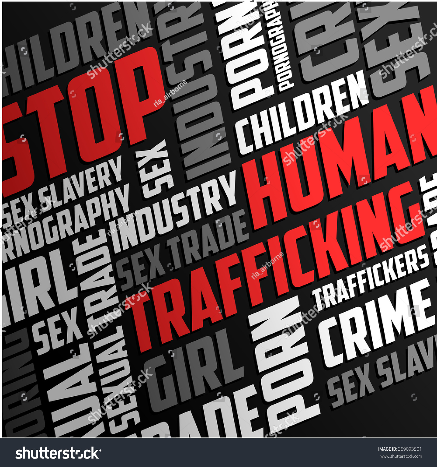 Human Trafficking Vector Template เวกเตอร์สต็อก ปลอดค่าลิขสิทธิ์ 359093501 Shutterstock 6354