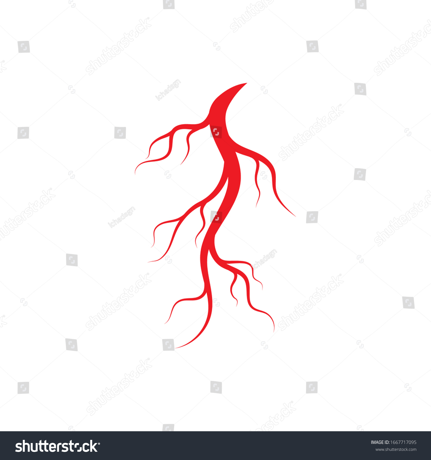 Human Veins Arteries Illustration Design Template Vetor Stock Livre De Direitos