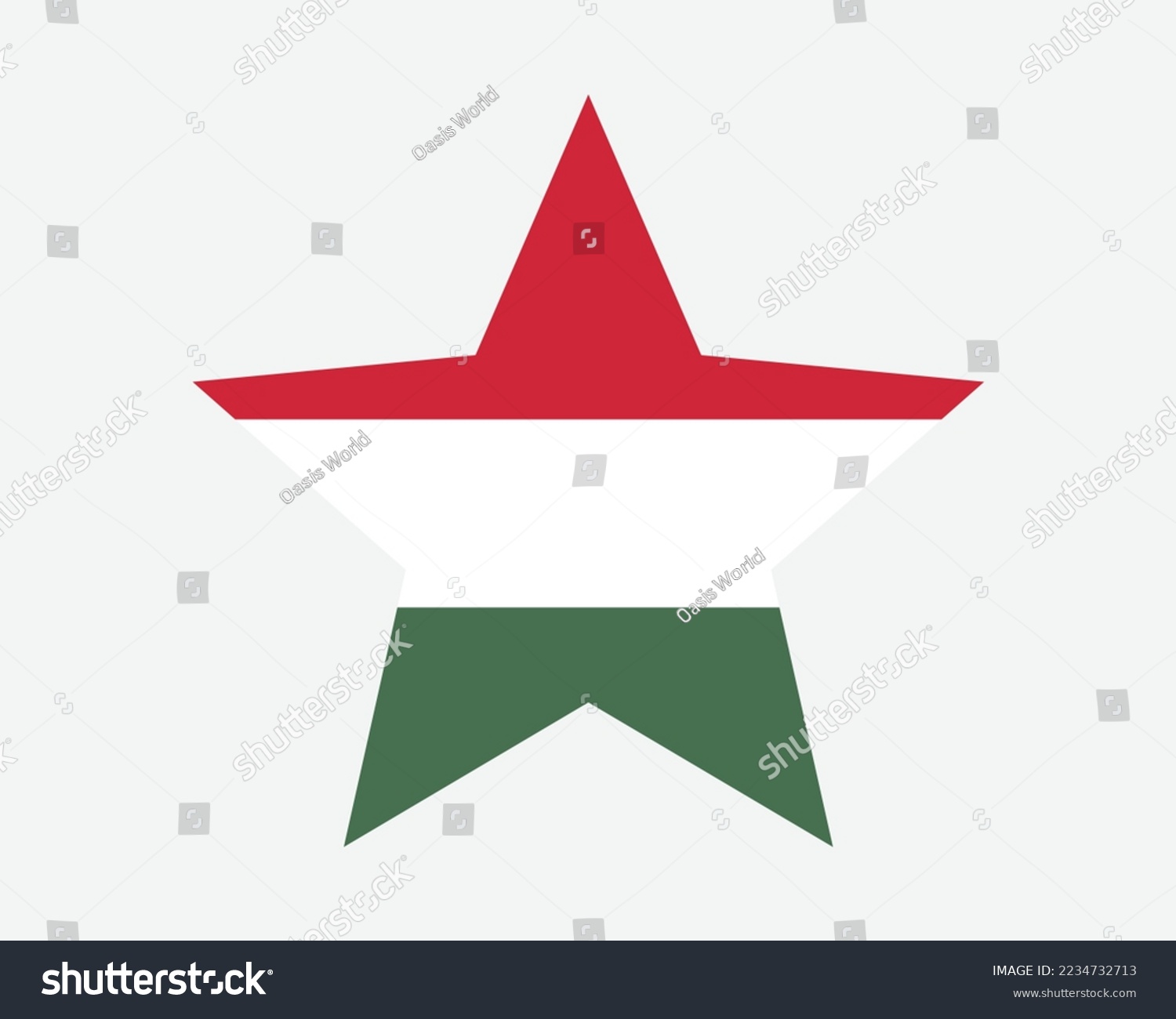 SVG of Hungary Star Flag. Hungarian Star Shape Flag. Country National Banner Icon Symbol Vector Flat Artwork Graphic Illustration svg