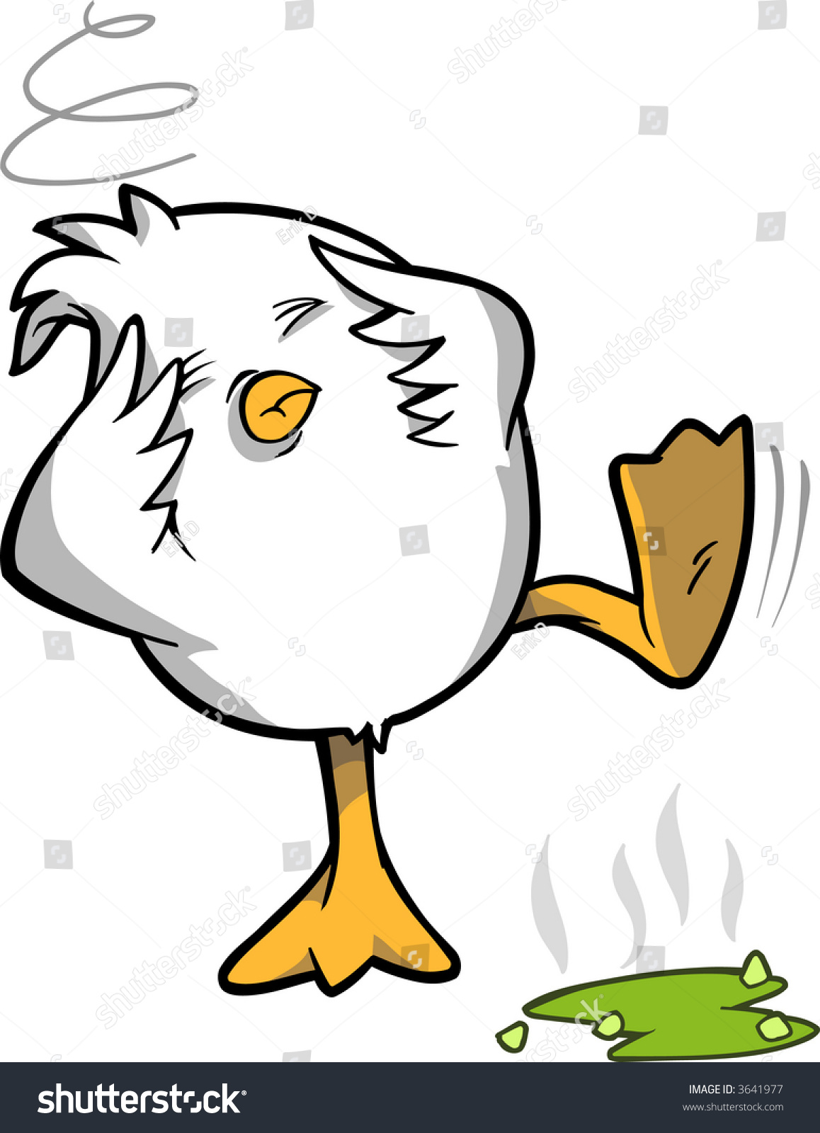 Hungover Chicken Vector Illustration Stock Vector 3641977 - Shutterstock