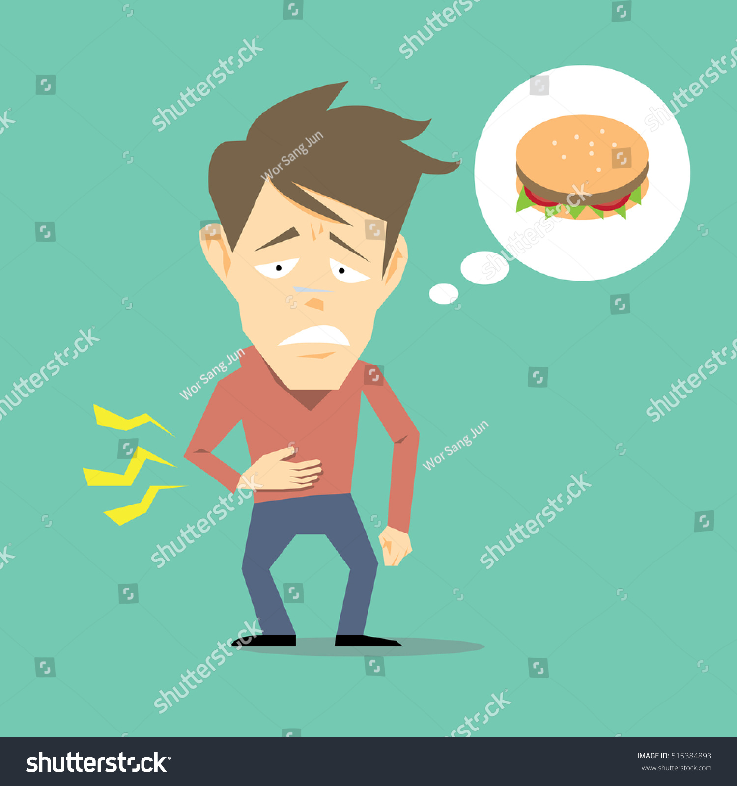 Hungry Man Clipart