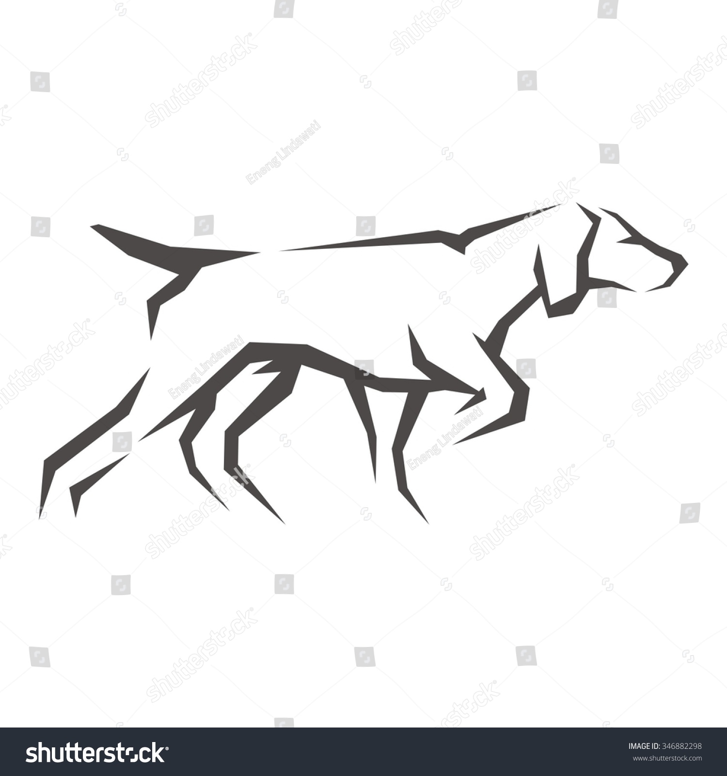 Hunting Dog Abstract Stock Vector (Royalty Free) 346882298