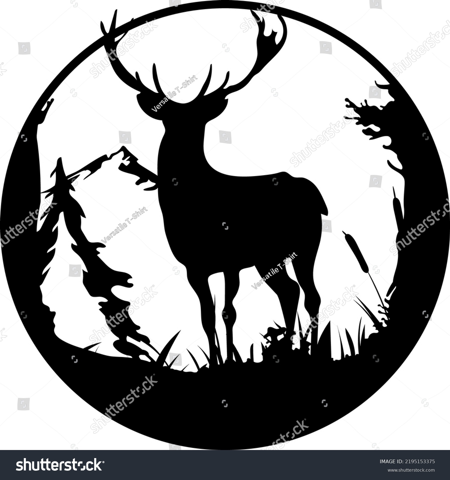 SVG of Hunting Flag SVG, Laser Cut Bear Deer, Deer Hunting silhouette, Deer Flag , Hunter svg, Hunting USA Flag silhouette, Deer Hunter silhouette svg