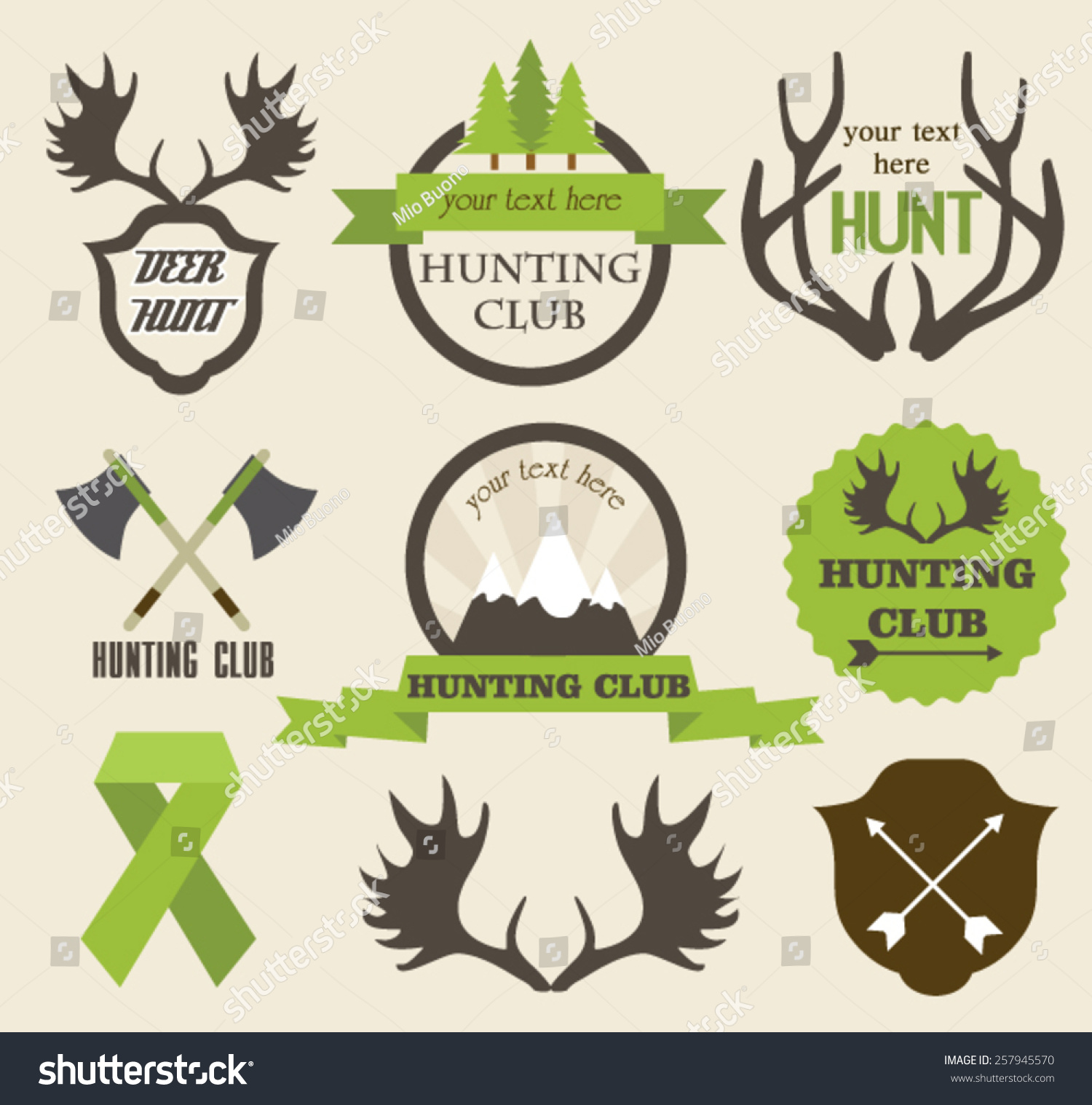 Hunting Label Stock Vector 257945570 : Shutterstock