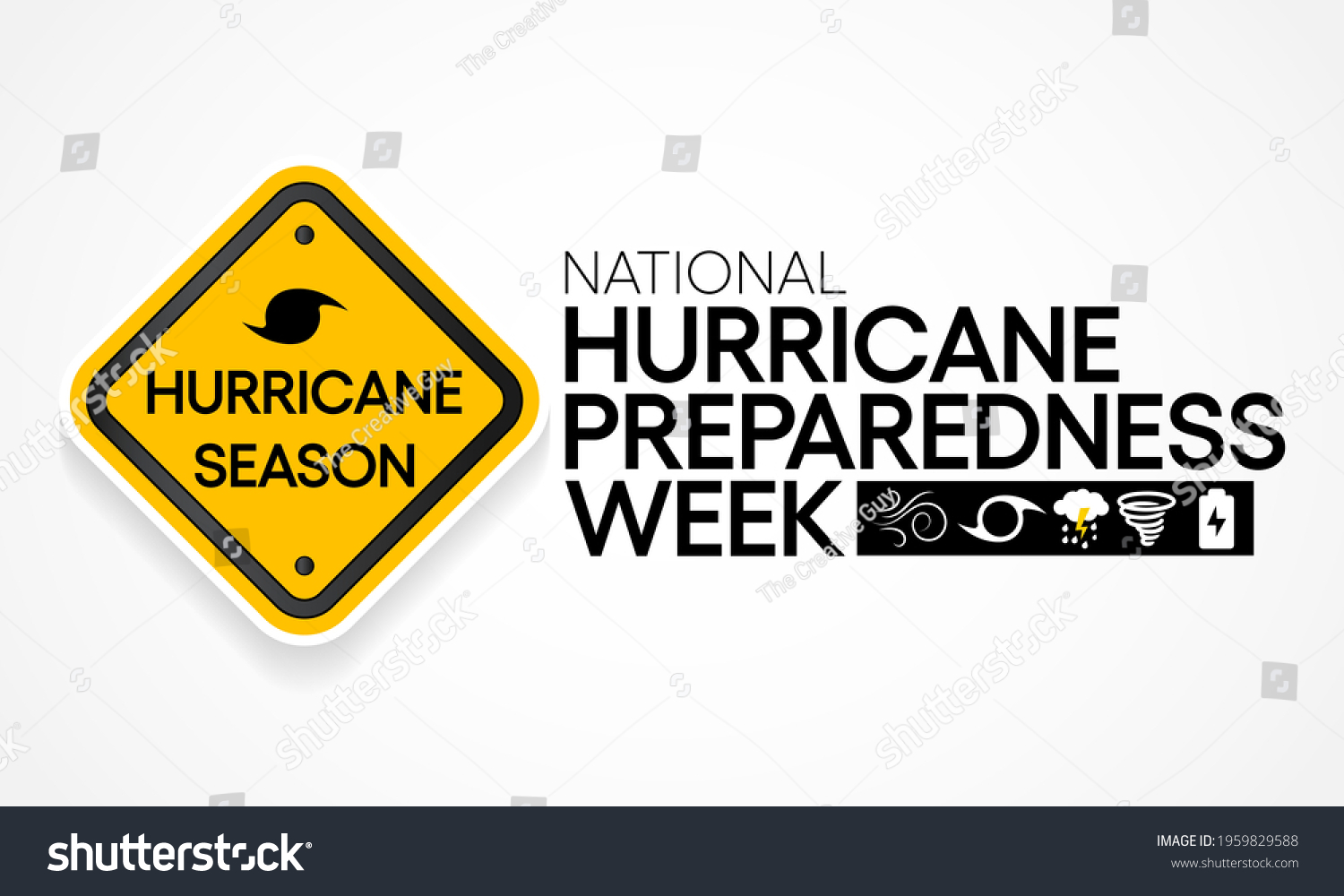 Hurricane Preparedness Week Observed Every Year Stock Vector (Royalty ...