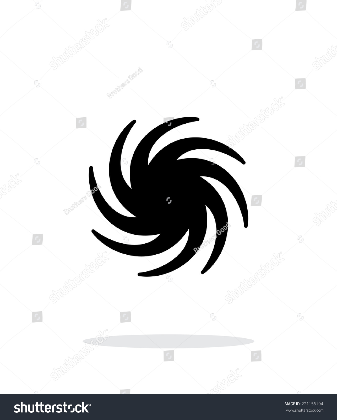 Hurricane Weather Icon On White Background Stock Vector (Royalty Free