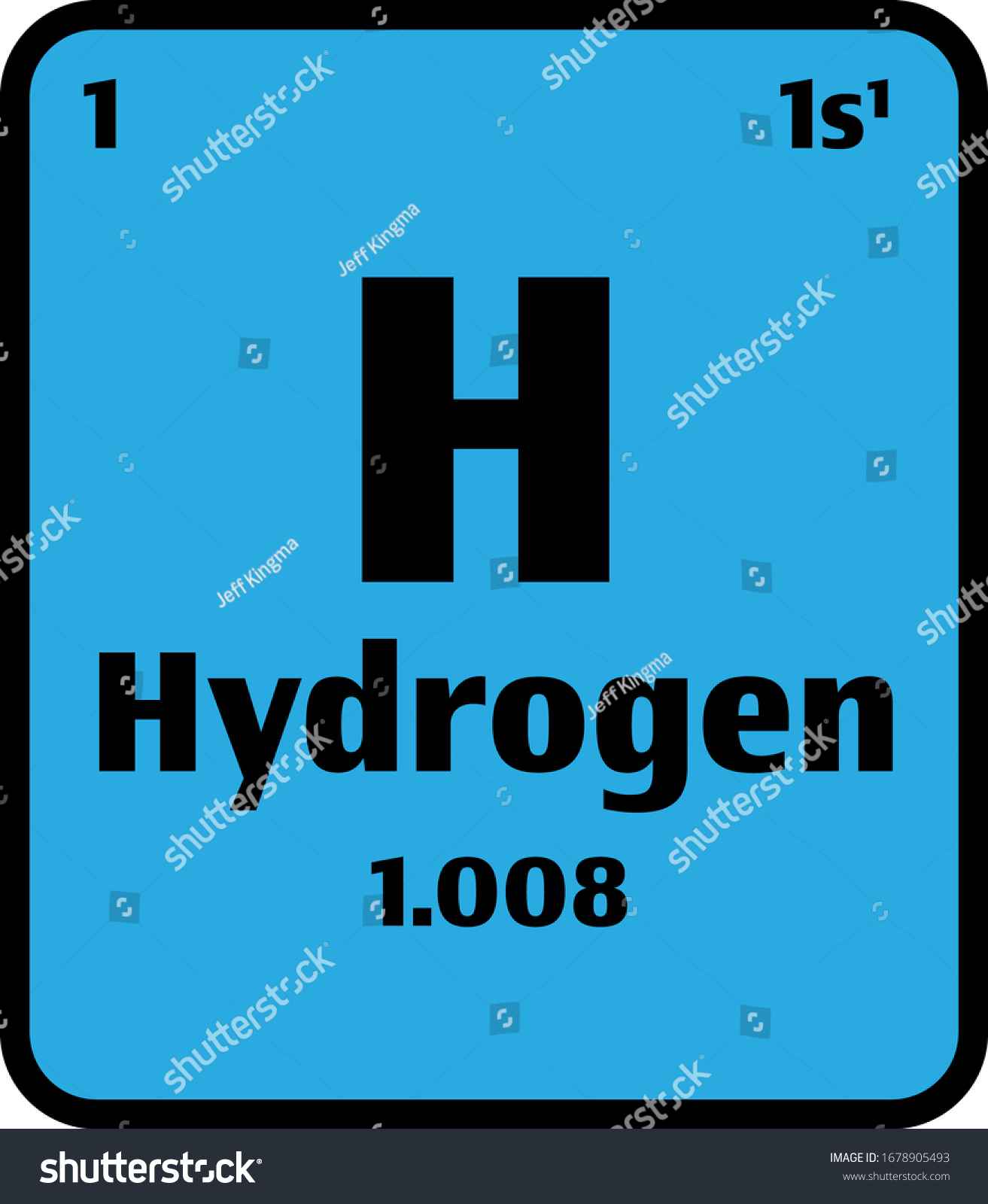 Hydrogen H Button On Blue Background Stock Vector Royalty Free 1678905493