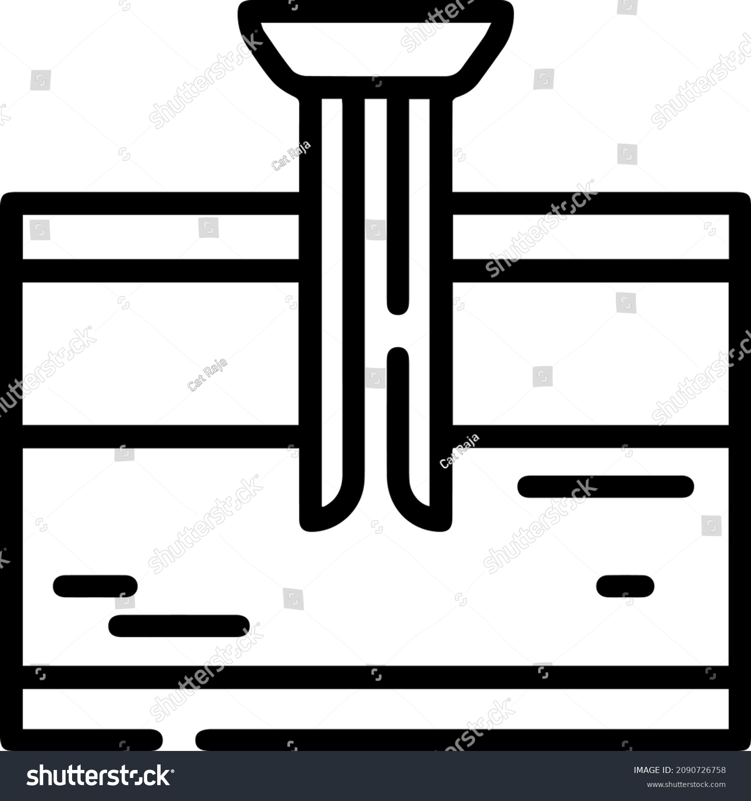 Hydrogeology Icon Out Line Vector Icon Stock Vector (royalty Free 