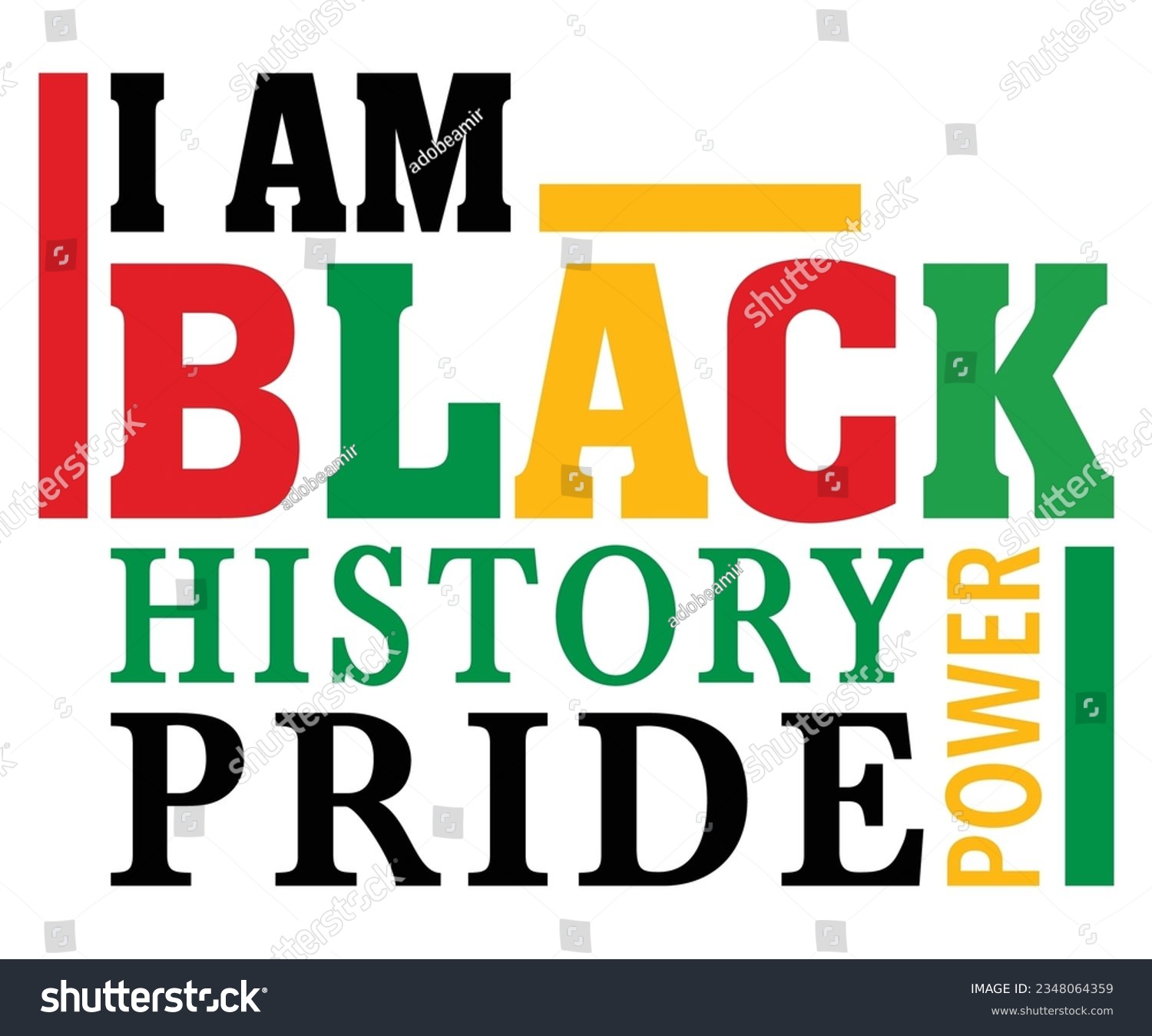 SVG of I Am Black History Pride Power SVG, Black History Month SVG, Black History Quotes T-shirt, BHM T-shirt, African American Sayings, African American SVG File For Silhouette Cricut Cut Cutting svg