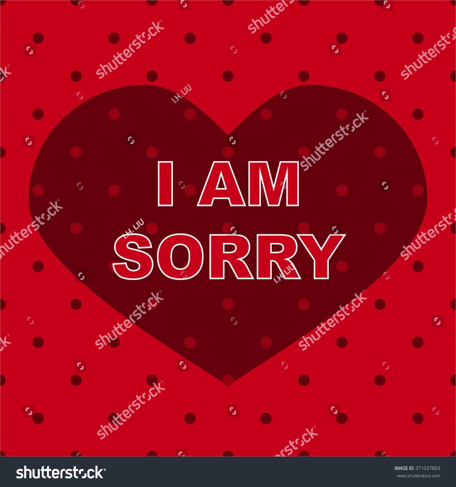 I Am Sorry Design Stock Vector Illustration 371037893 : Shutterstock