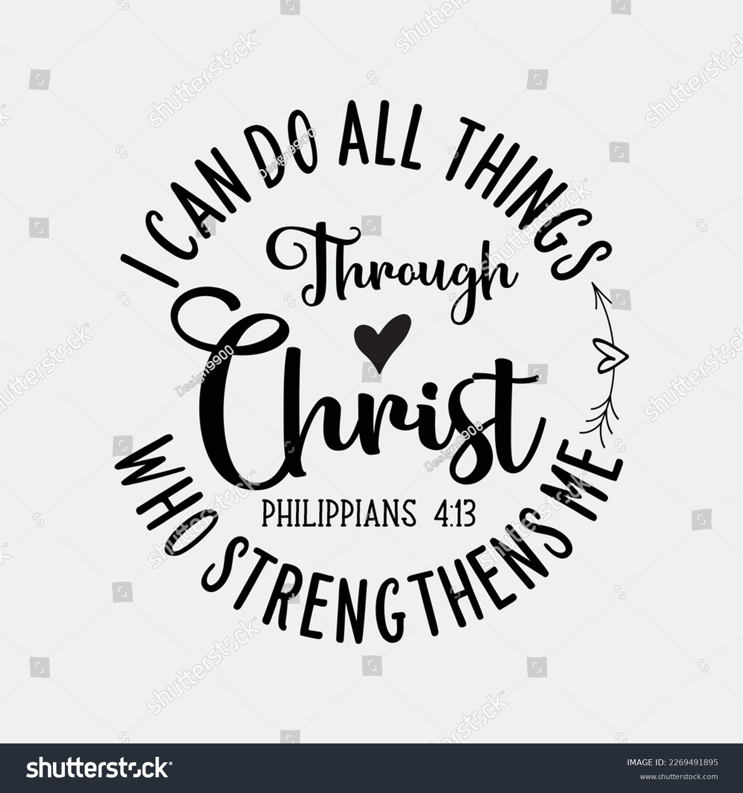 SVG of I can do all things through Christ svg cricut craft cutting Files svg