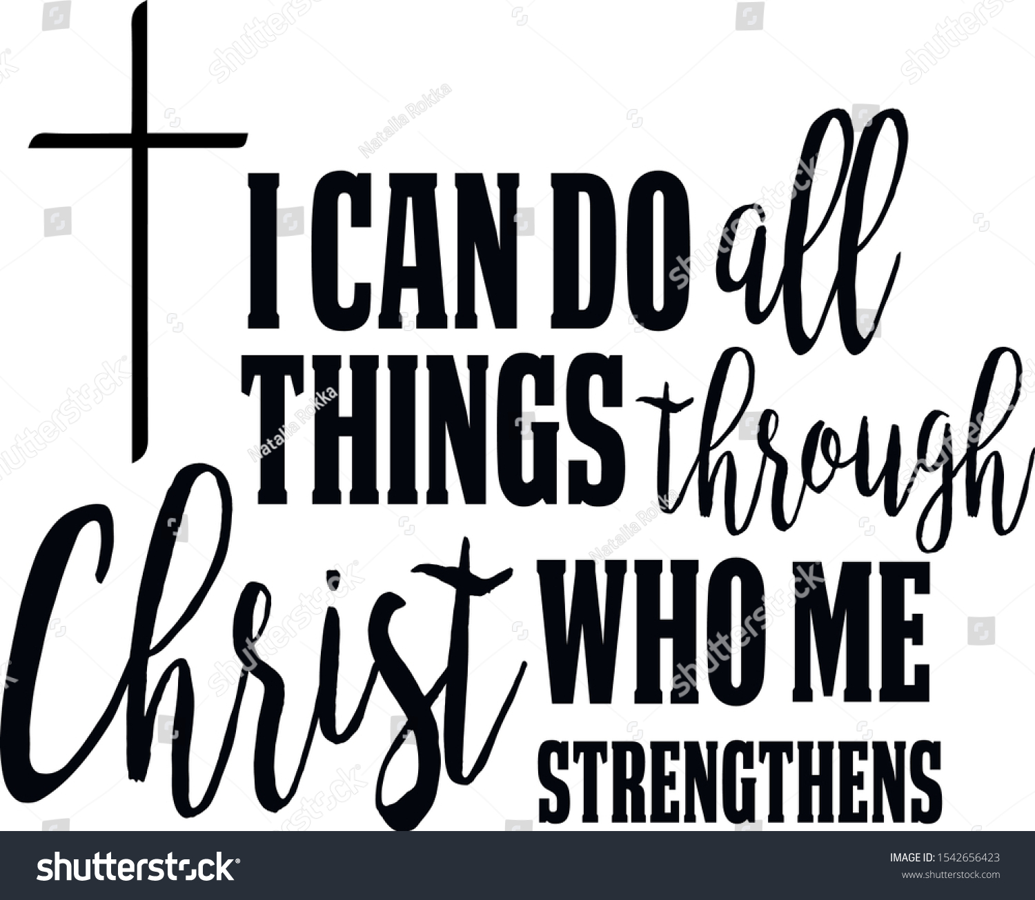 SVG of I can do all things through Christ who me strengthens silhouette, clipart, Jesus, Christian svg