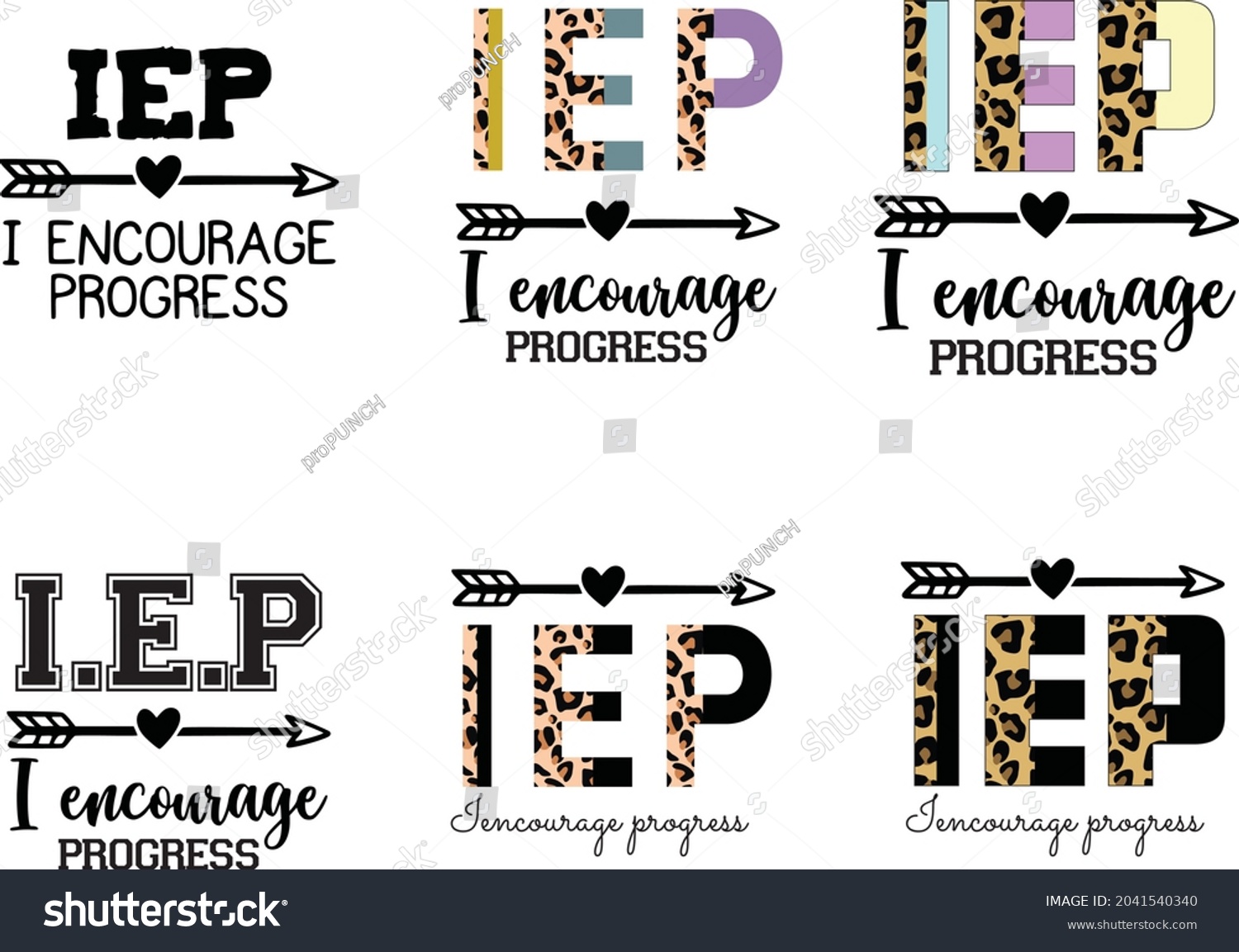 SVG of I Encourage Progress svg, Teacher, I.E.P., back to school, teacher appreciation, special education, HALE LEOPARD IEP TEACHER svg