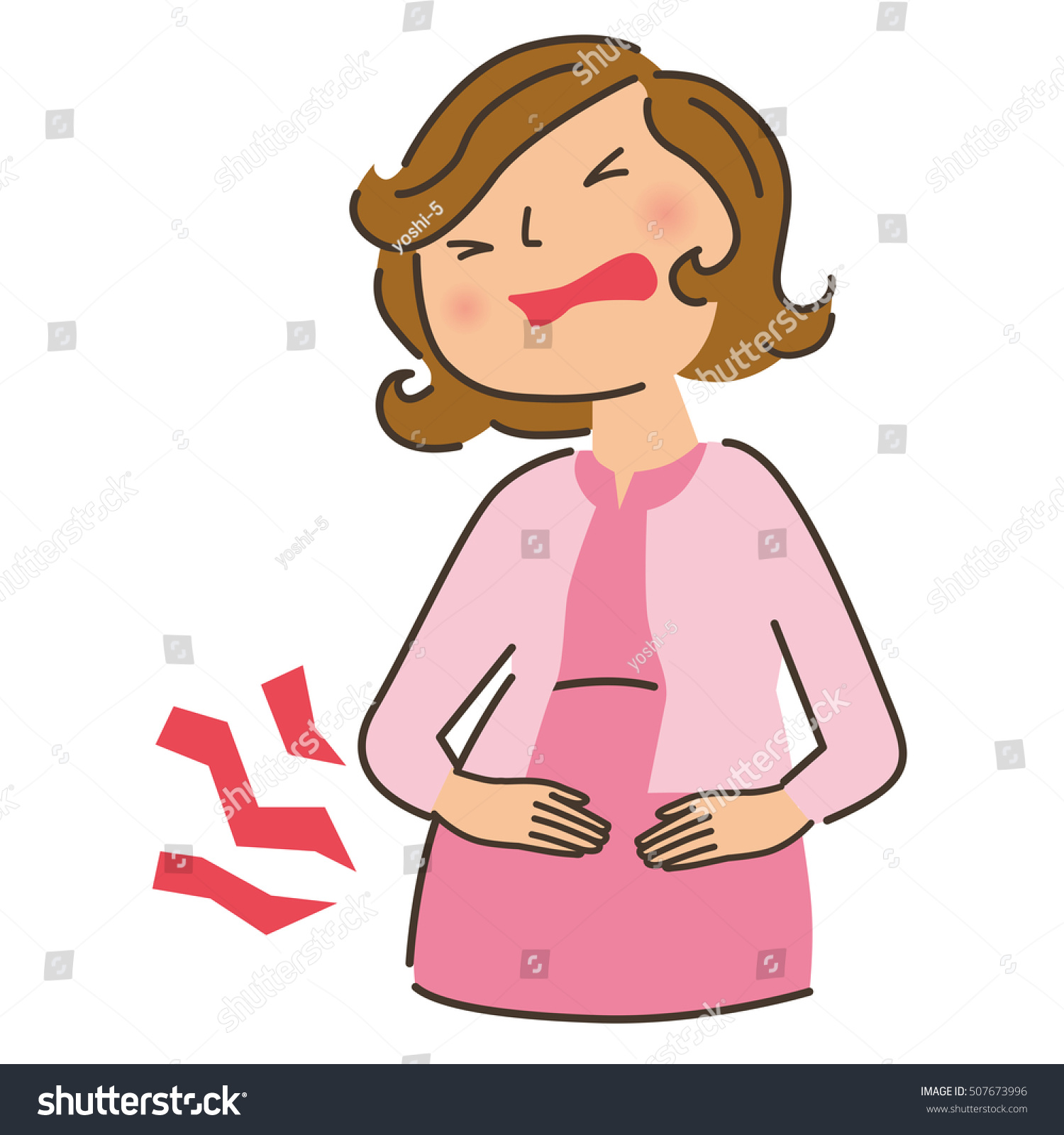 I Have A Stomach Ache For Labor Pains Stock Vector Illustration ...