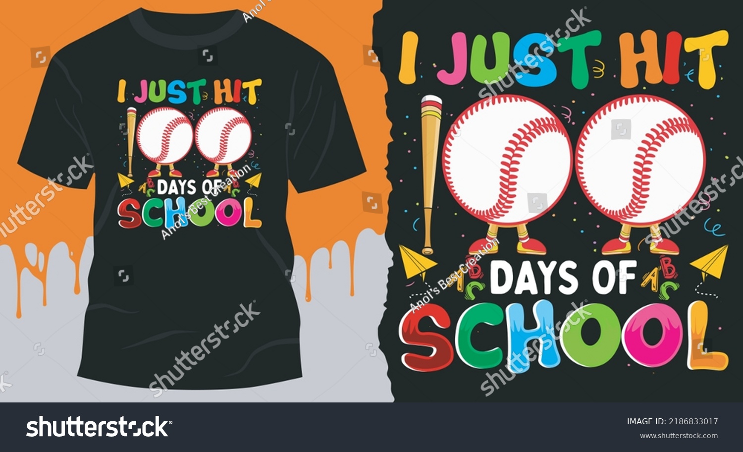 SVG of I Just Hit 100 Days of School. 100 Days of School T-Shirt Design. svg