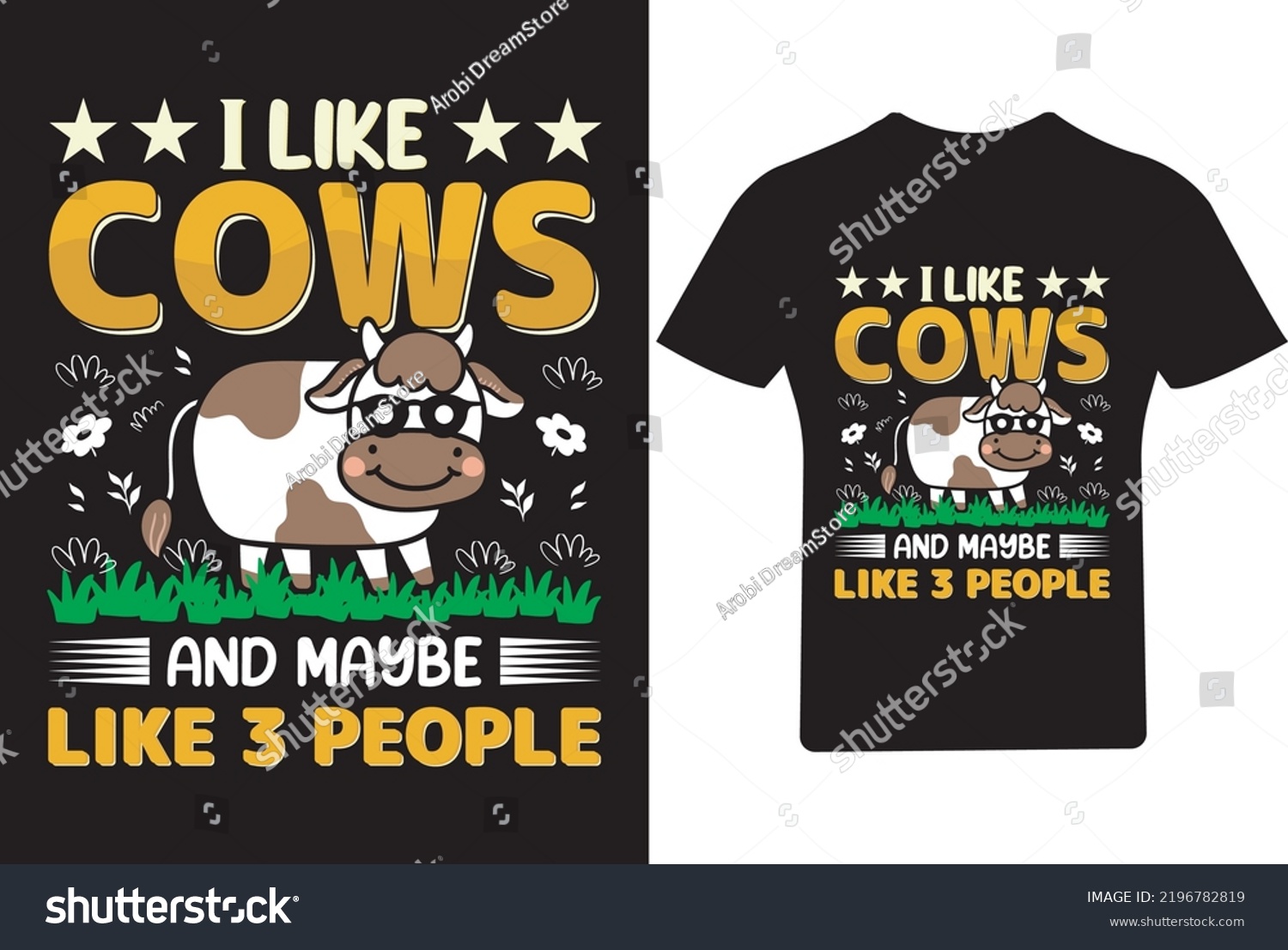 SVG of I like cows and maybe like 3 people T Shirt, Cow T Shirt Design svg