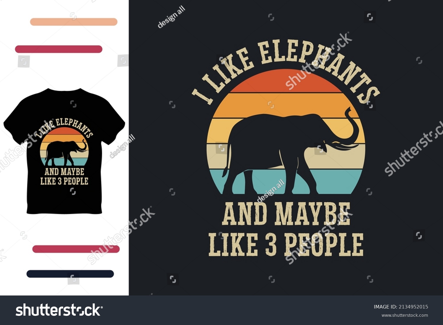 SVG of I like elephants and maybe three people  svg