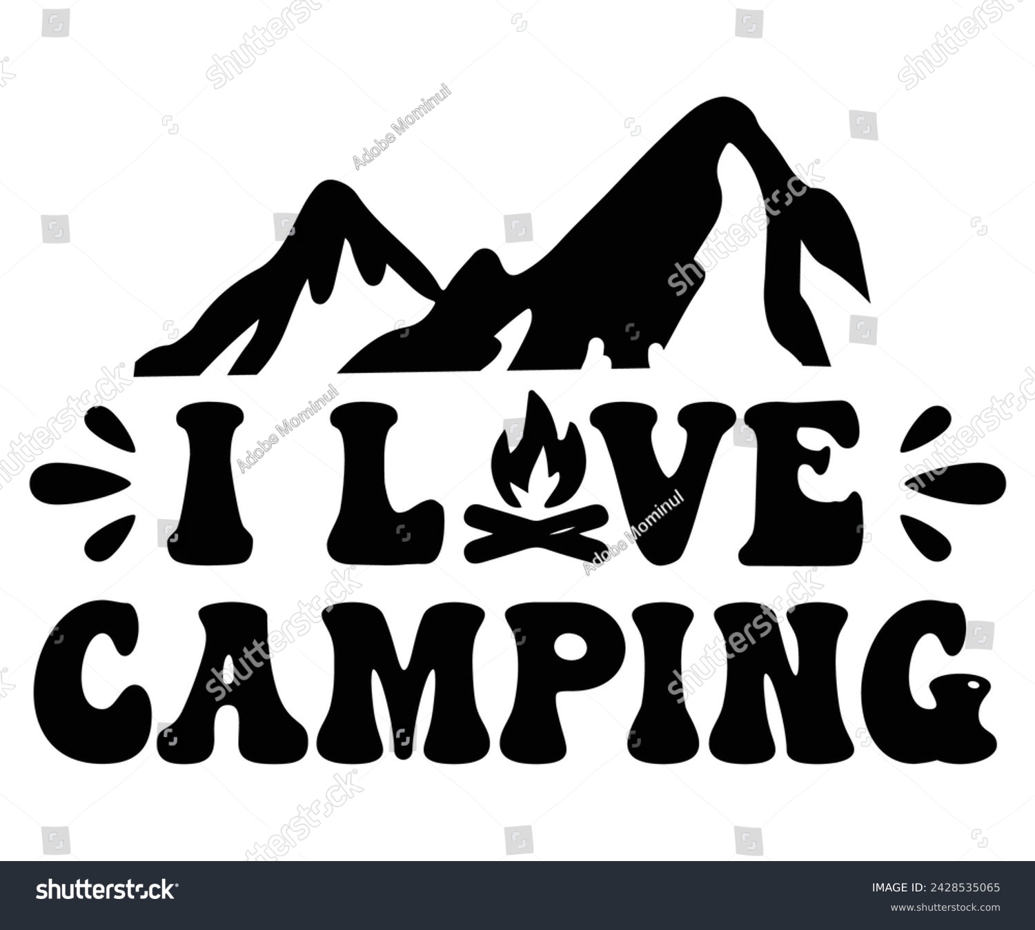 SVG of I Love Camping Svg,Happy Camper Svg,Camping Svg,Adventure Svg,Hiking Svg,Camp Saying,Camp Life Svg,Svg Cut Files, Png,Mountain T-shirt,Instant Download svg