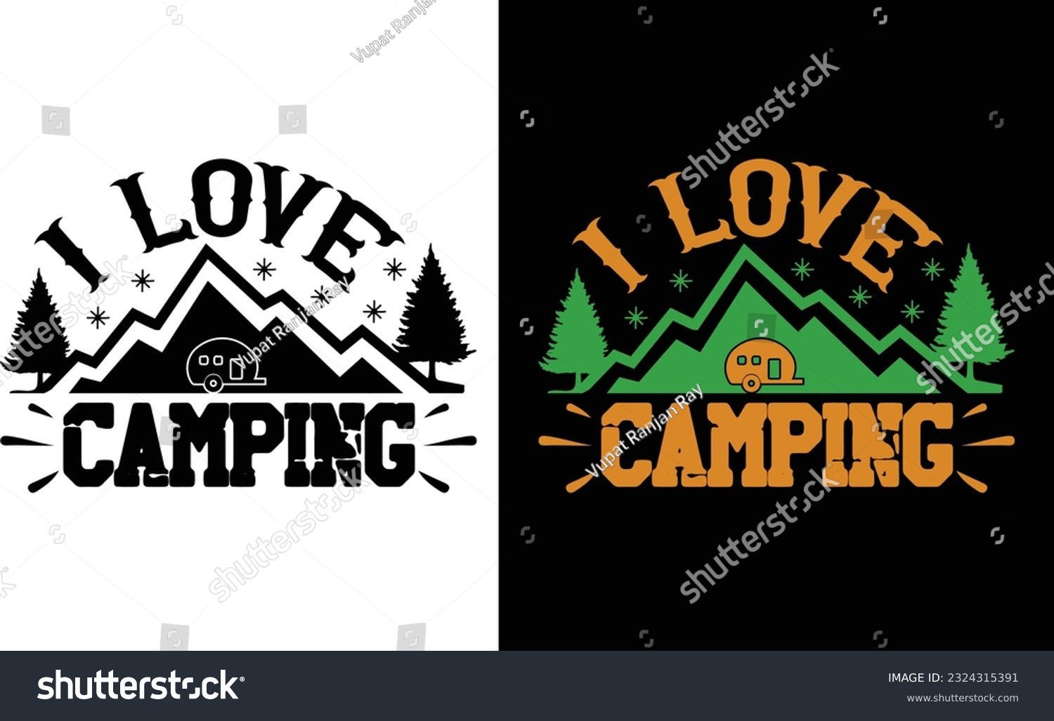SVG of I Love Camping  T Shirt , Camping SVG Free File svg