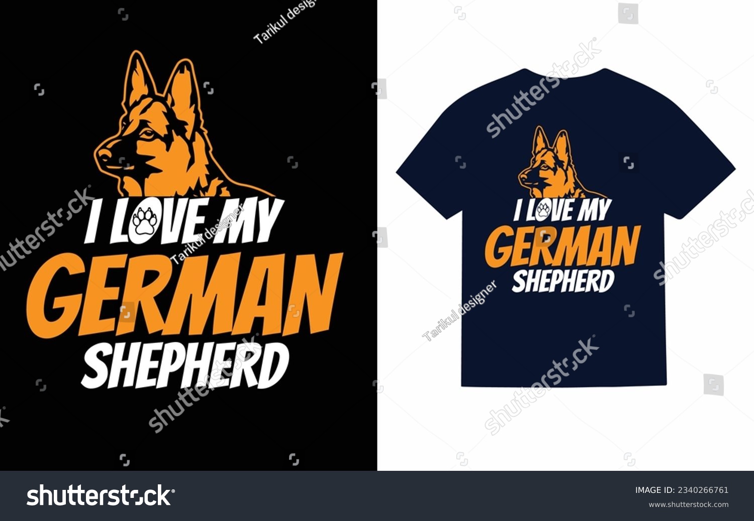 SVG of i love german..., shepherd dog t shirt design svg