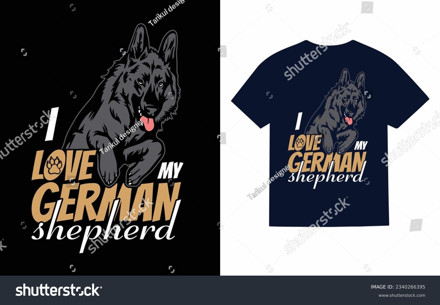 SVG of i love german shepherd, shepherd dog t shirt design svg
