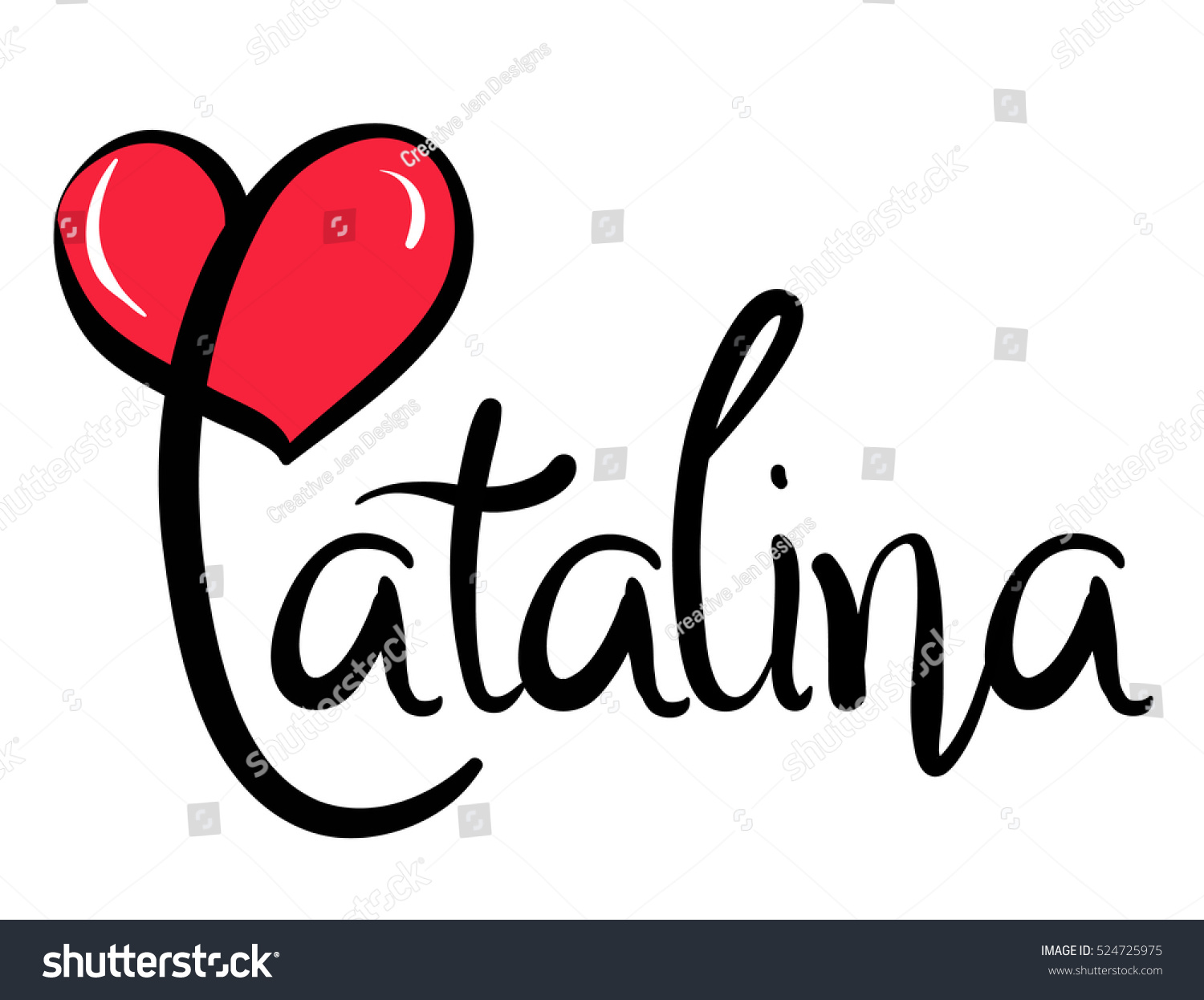 Love Heart Catalina Image Vectorielle De Stock Libre De Droits