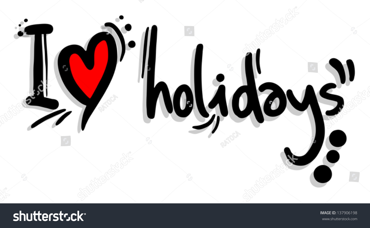 Love Holiday Stock Vector Royalty Free 137906198