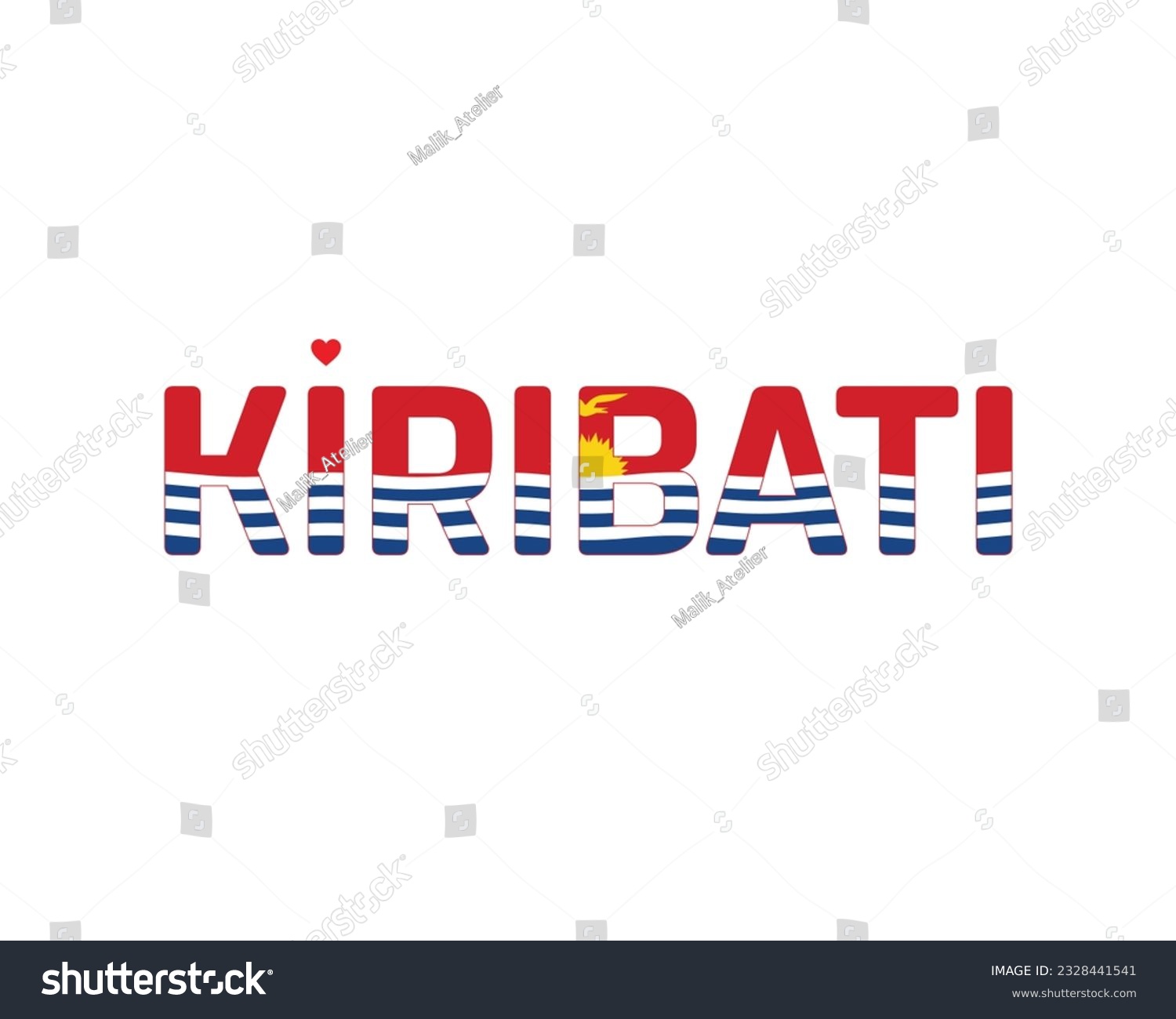 SVG of I love Kiribati, Love Kiribati, Kiribati Independence Day, Kiribati flag, 12th July, 12 July, National Day, Independence day svg