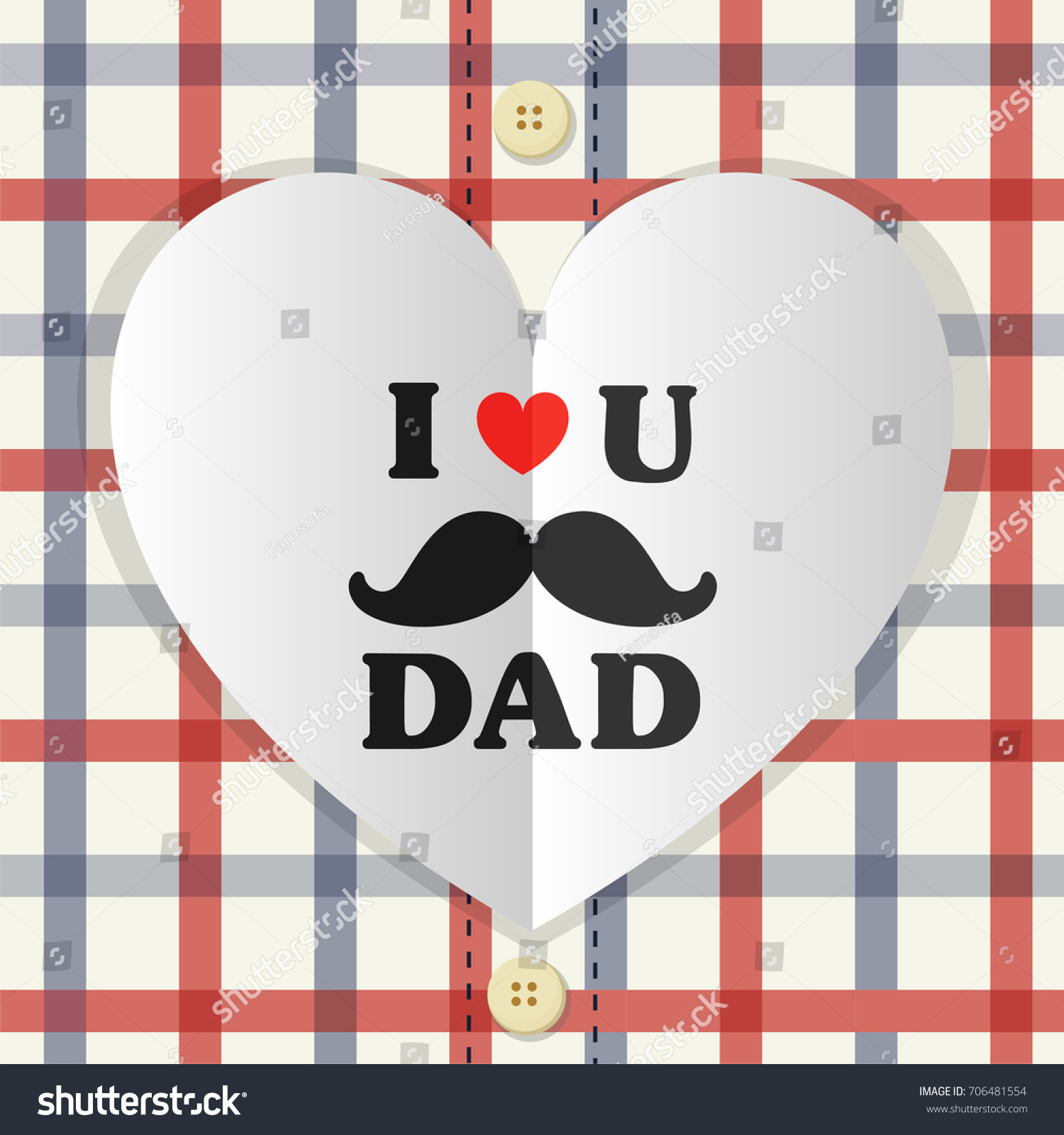 Love You Dad Happy Fathers Day Stock Vector Royalty Free