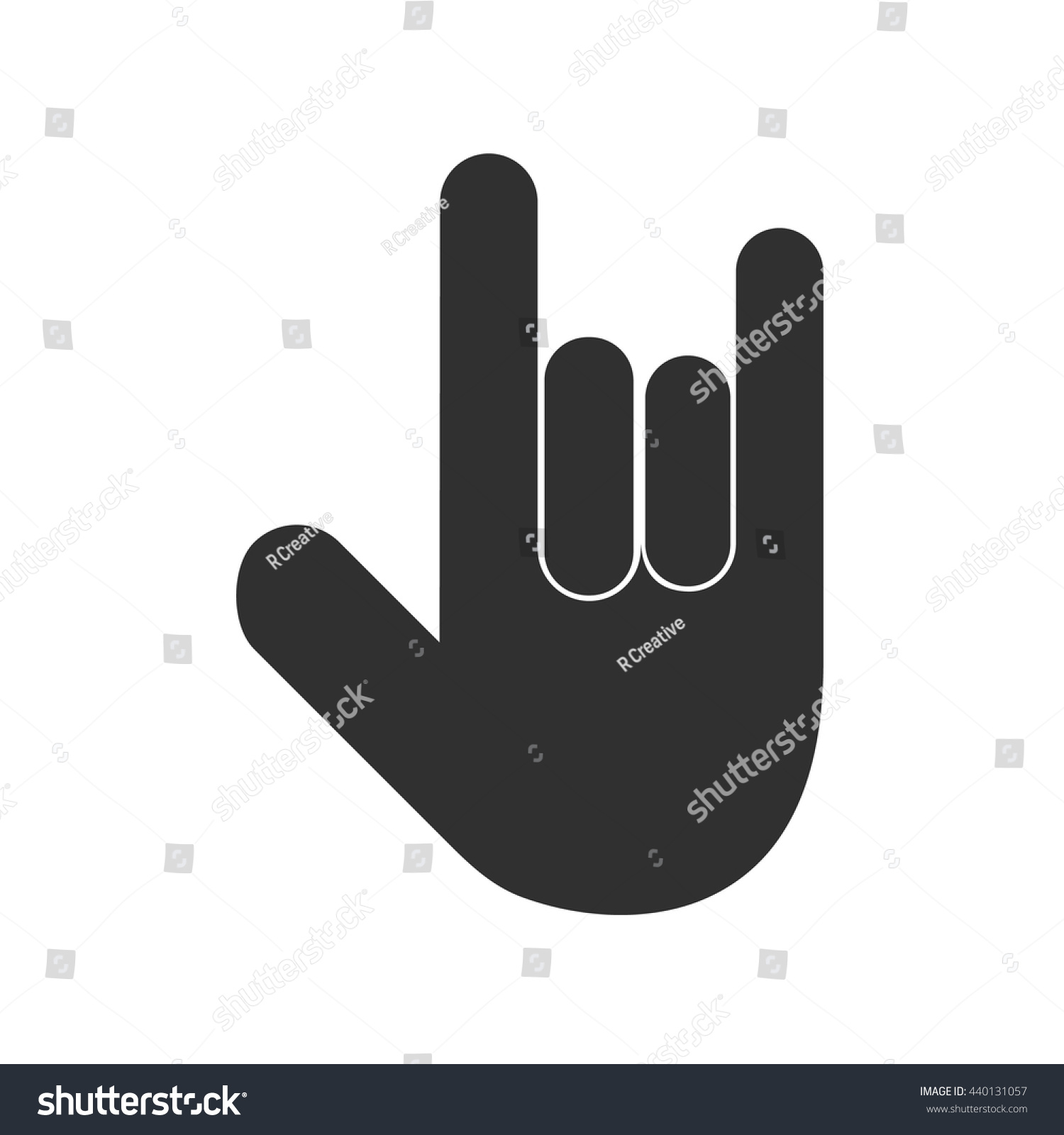 Download Love You Hand Sign Vector Icon Stock Vector 440131057 ...