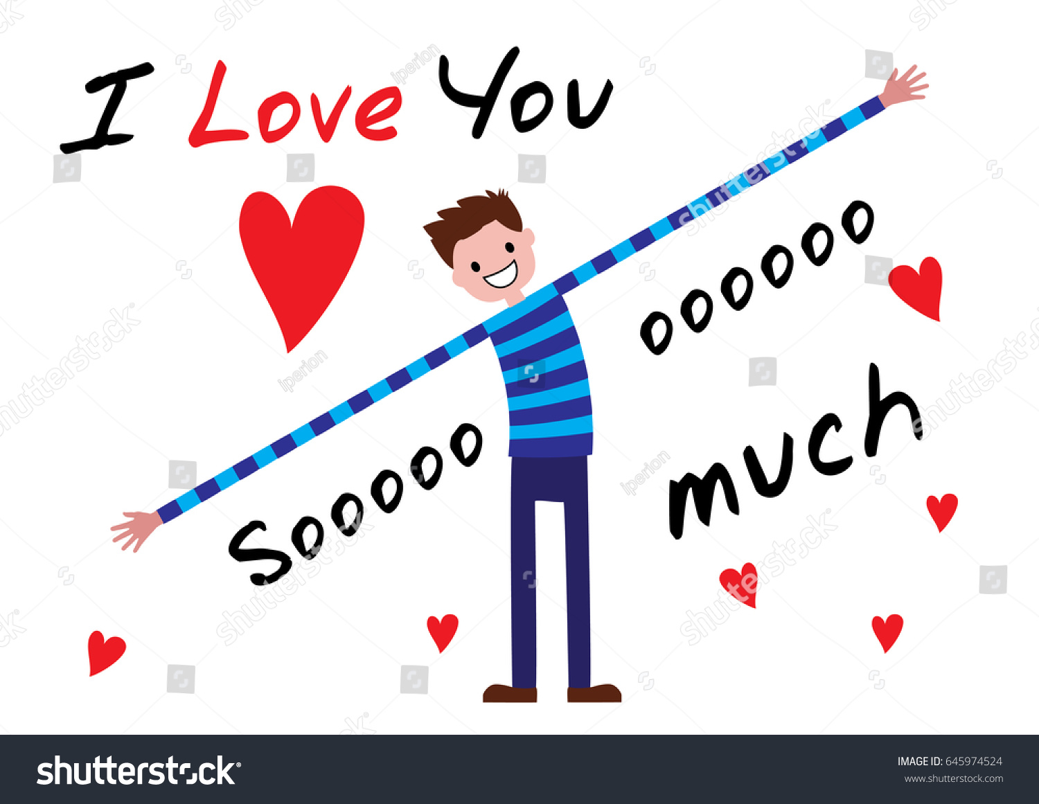 Love You Love You Much Stock Vector Royalty Free